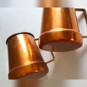 VINTAGE Two (2)  Copper Brass Handle Beer Steins/Mugs/Mule * Excellent C…
